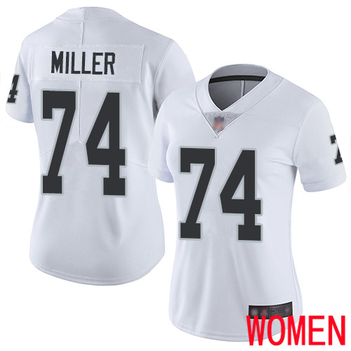 Oakland Raiders Limited White Women Kolton Miller Road Jersey NFL Football 74 Vapor Untouchable Jersey